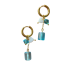 Floren oorbellen blauw