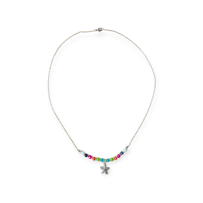 Sea color ketting zilver
