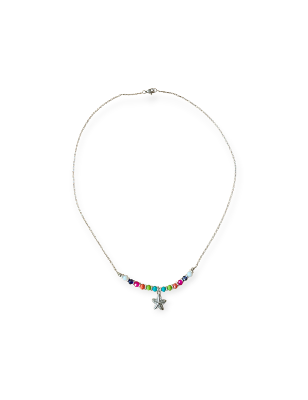Sea color ketting zilver