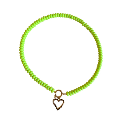 Lime groene bedel ketting 