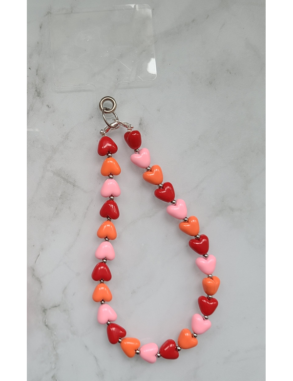 Telefoon koord Rood/Oranje/Roze/zilver