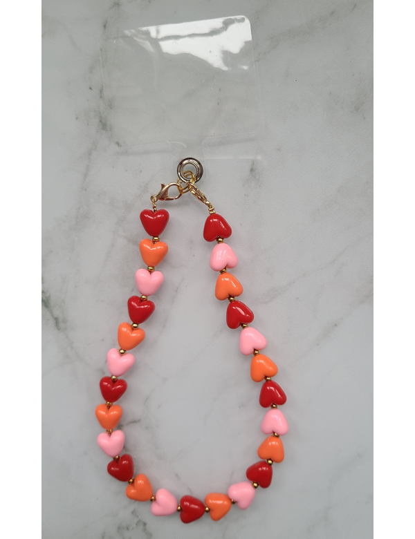 Telefoon koord Rood/Oranje/Roze/goud