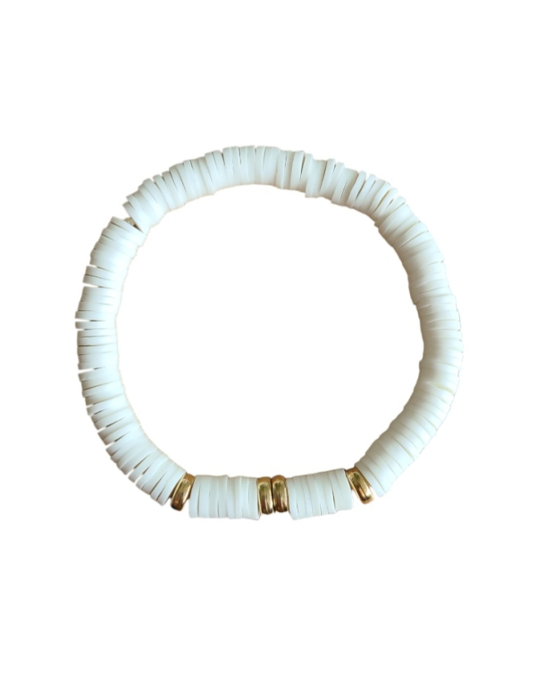 Polymeer klei armband wit Polymeer klei armband wit