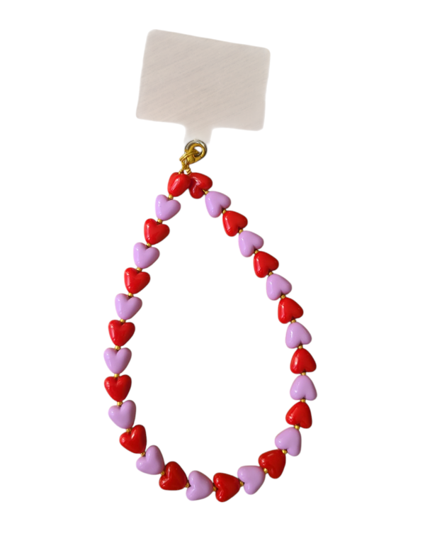 Telefoon koord rood/paars/goud