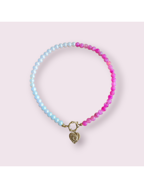 Parel kralen ketting boeislot 